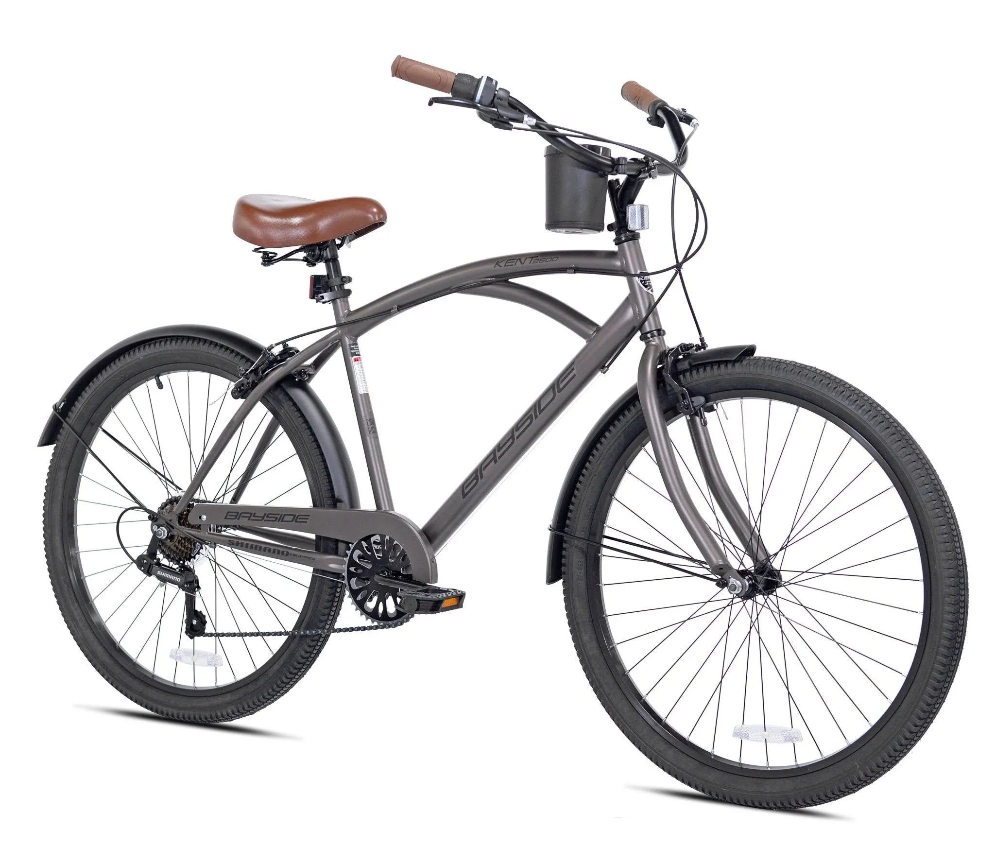 002048C4-C24F-39A7-5E45-206C6B5C01C2 Kent 26 in. Bayside Men's Cruiser Bike, Satin Cocoa - Image 1