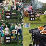 Portable Charcoal Grill, Folding Camping Grills + Camping Kitchen Station, Camping Table, Picnic Table, Grill Table, Folding Table - Image 9