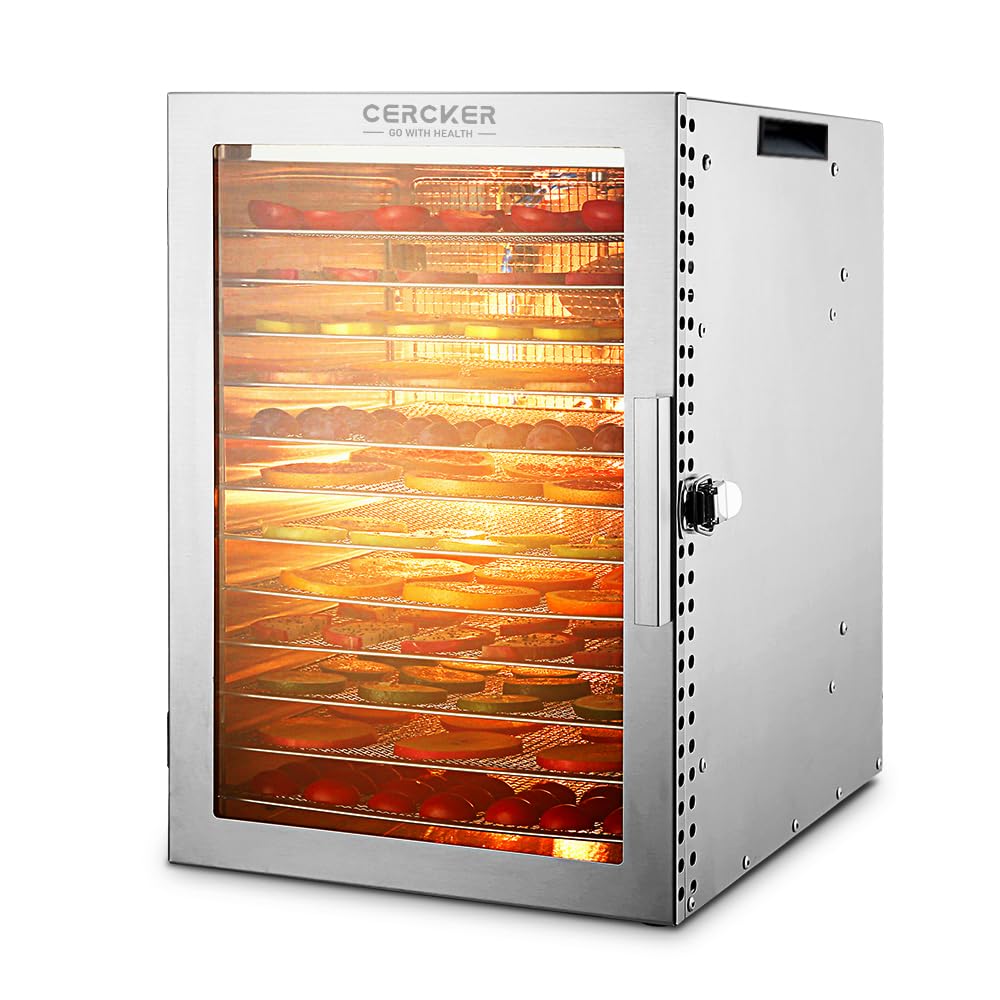 7B8BB66A-FA02-76D3-4BF8-95DFDD6FEE82 Cercker Food-Dehydrator Machine with 12 Stainless Steel Trays - Image 1