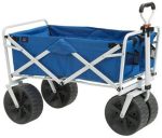 Mac Sports Heavy Duty Collapsible Folding All Terrain Utility Beach Wagon Cart, Blue/Black - Image 6