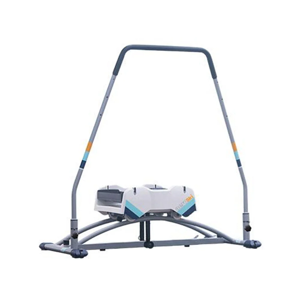 972C35DE-9E88-6F24-DA71-65D237220D78 Aeroski 2.0 Ski Fitness Workout Machine with Recoil Spring Resistance, Gray - Image 1