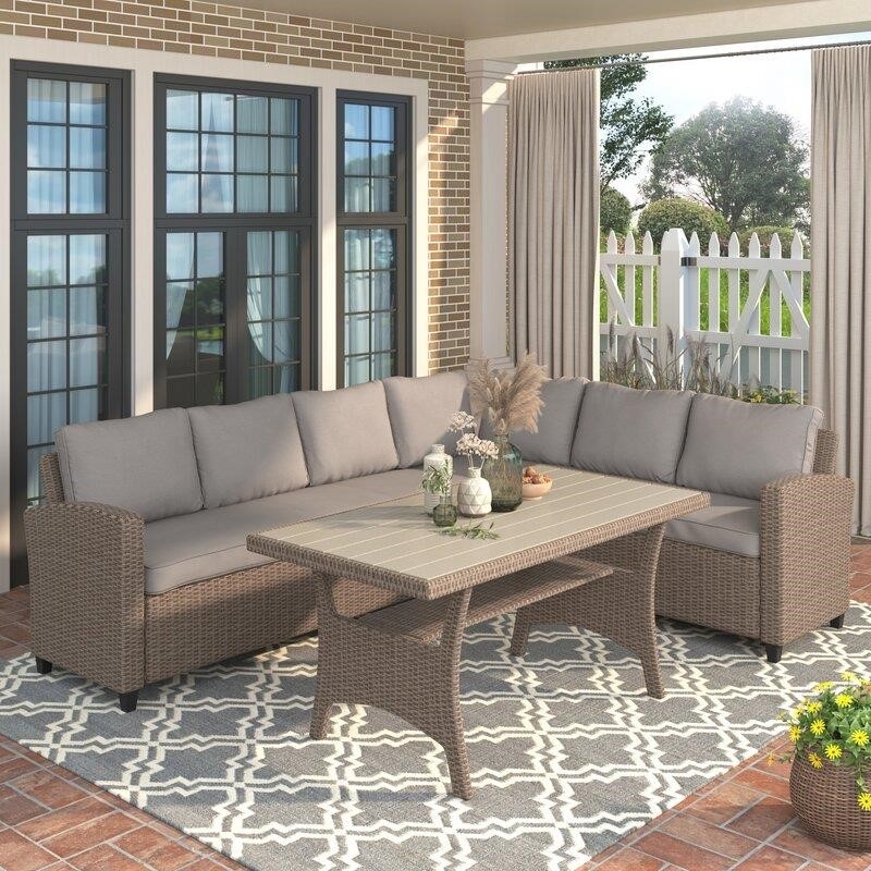 D17D90CB-8D84-D0E5-C707-C4AFF082AAAA Delia 3 - Piece Rattan Seating Group with Cushions - Image 1