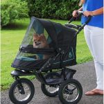 No-Zip NV Pet Stroller for Cats/Dogs, Zipperless Entry, Easy One-Hand Fold, Gel-Filled Tires, Plush Pad + Weather Cover Included, 3 colors